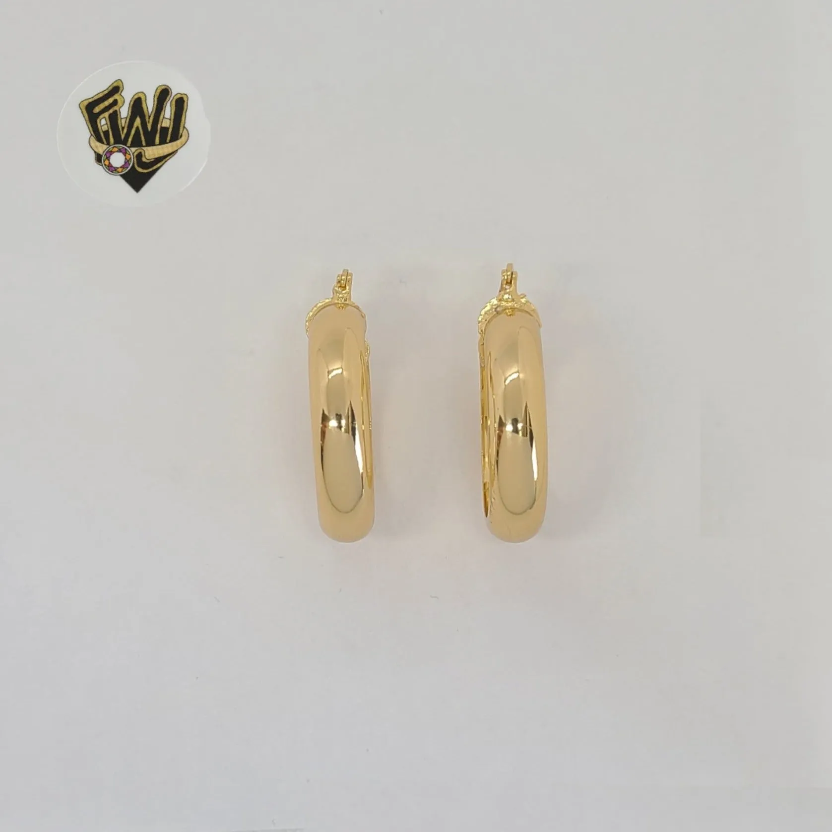(1-2689-1) Gold Laminate - Thick Plain Hoops - BGO