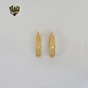(1-2701-2) Gold Laminate - Flower Hoops - BGO