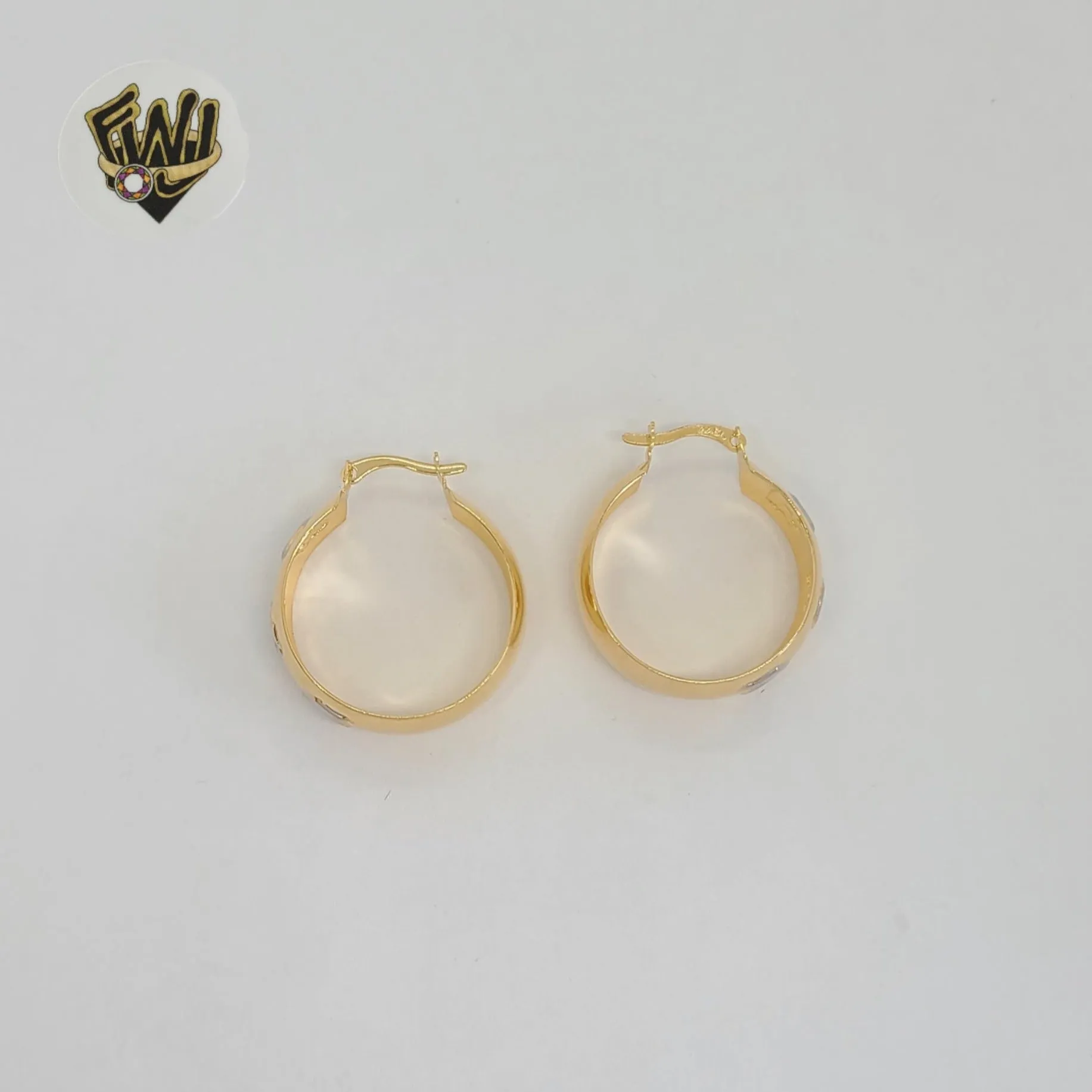(1-2729-2) Gold Laminate - Two Tones Elephant Hoops - BGF