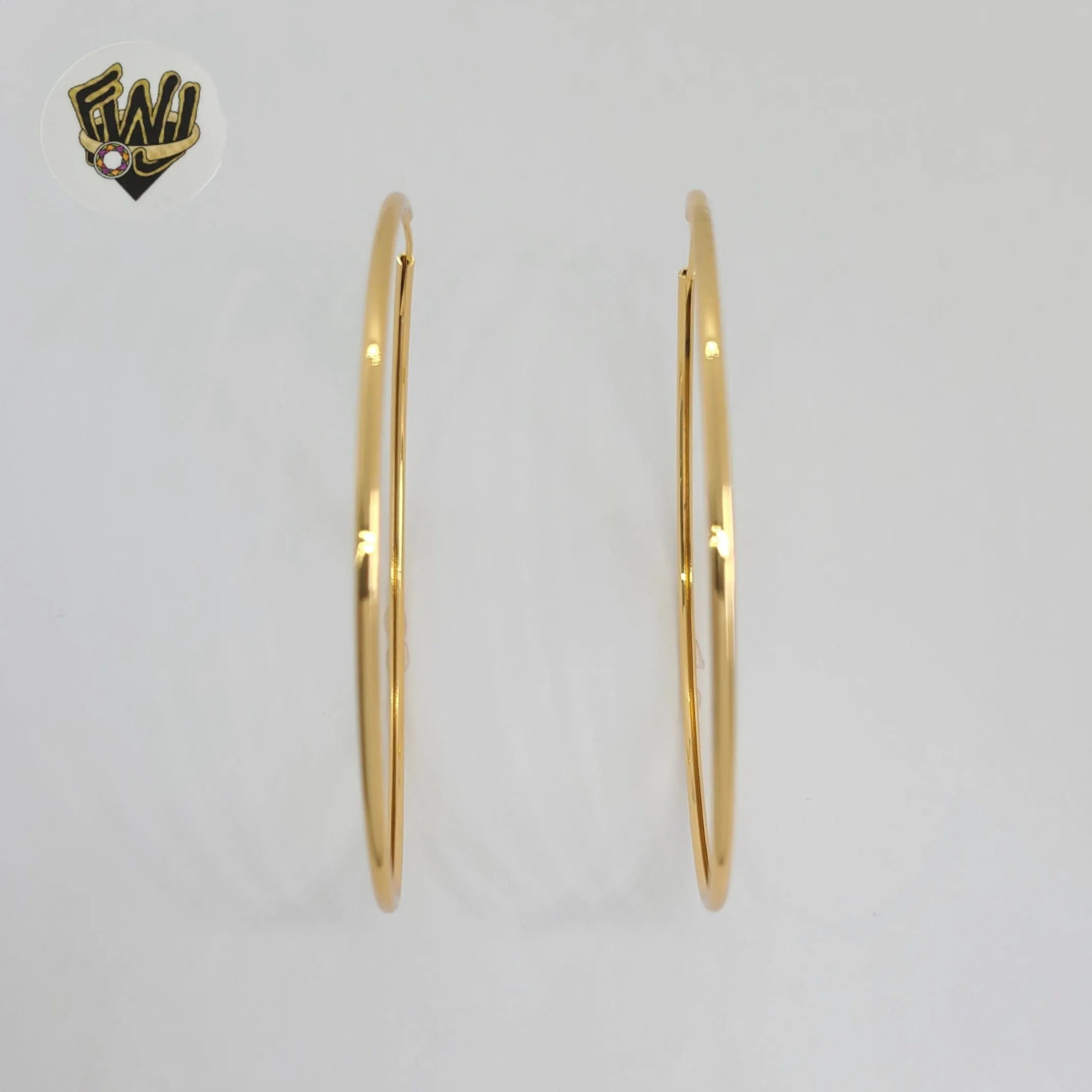 (1-2885) Gold Laminate - Plain Big Hoops - BGO