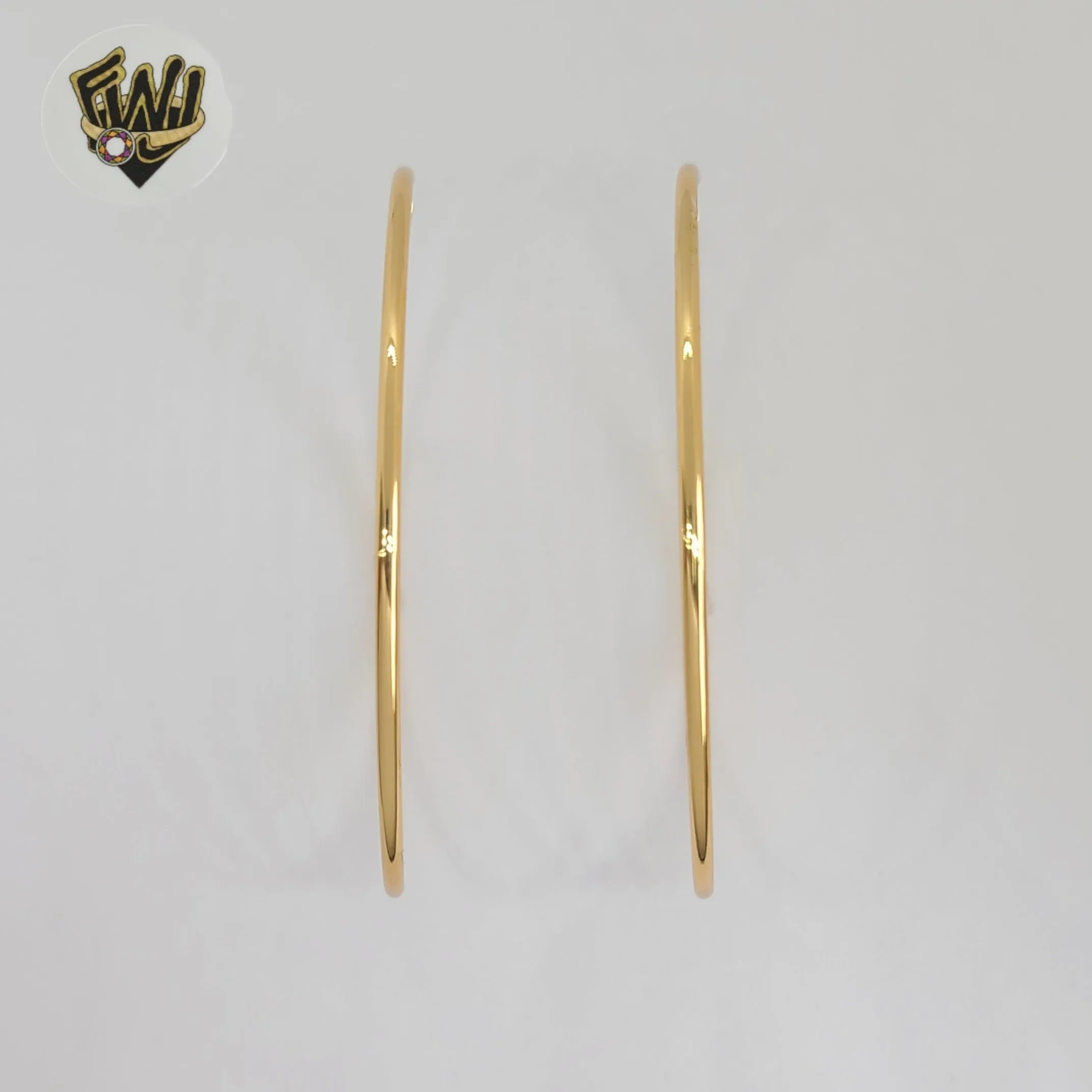 (1-2885) Gold Laminate - Plain Big Hoops - BGO