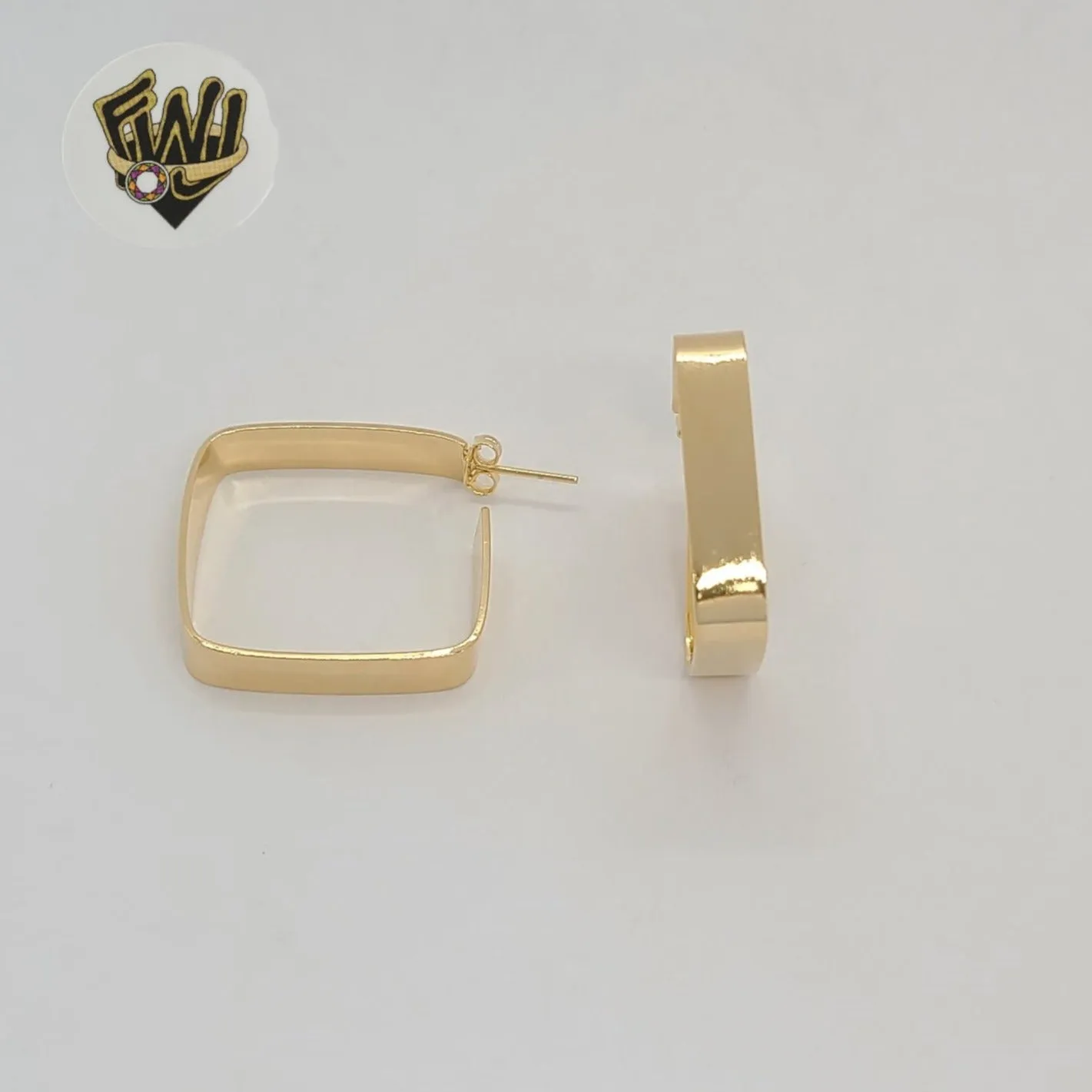 (1-2983-1) Gold Laminate - Squared Hoops - BGF