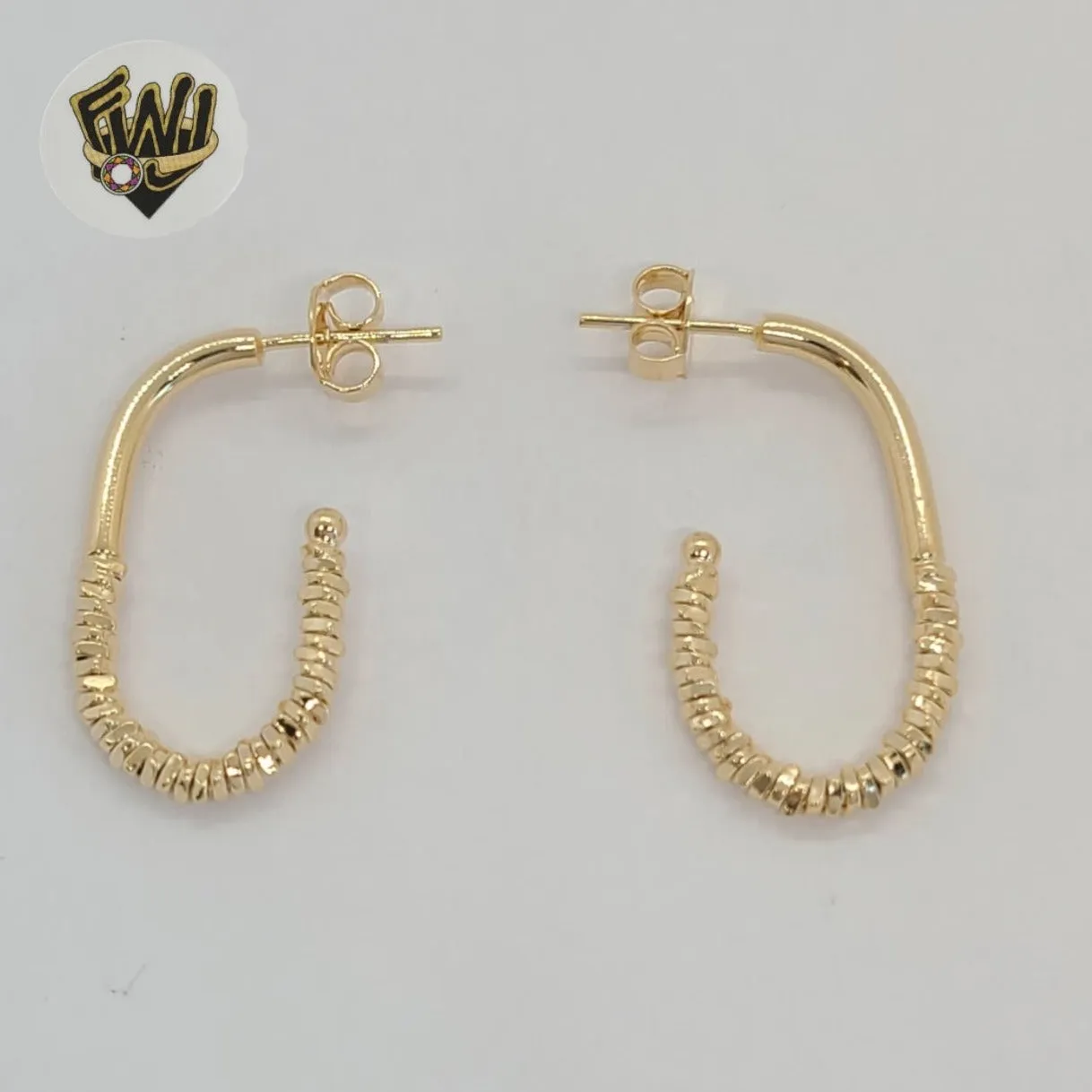 (1-2983-2) Gold Laminate - Spiral Half Hoops - BGF