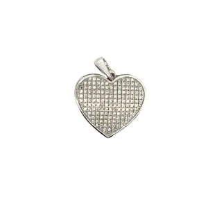10K GOLD ROUND DIAMOND HEART PENDANT 0.50 CT