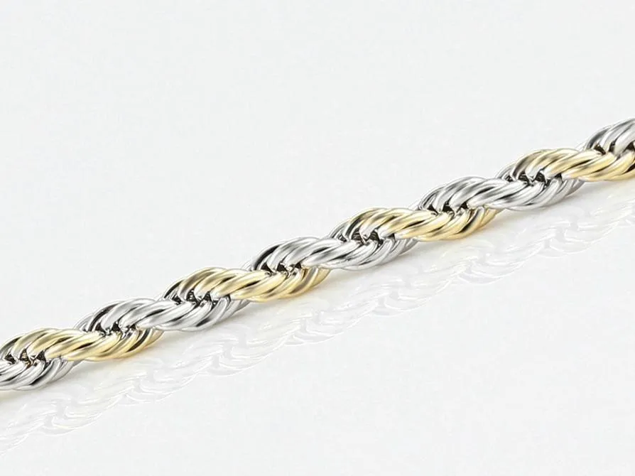 14K Gold  plated rope chain anklet bracelet