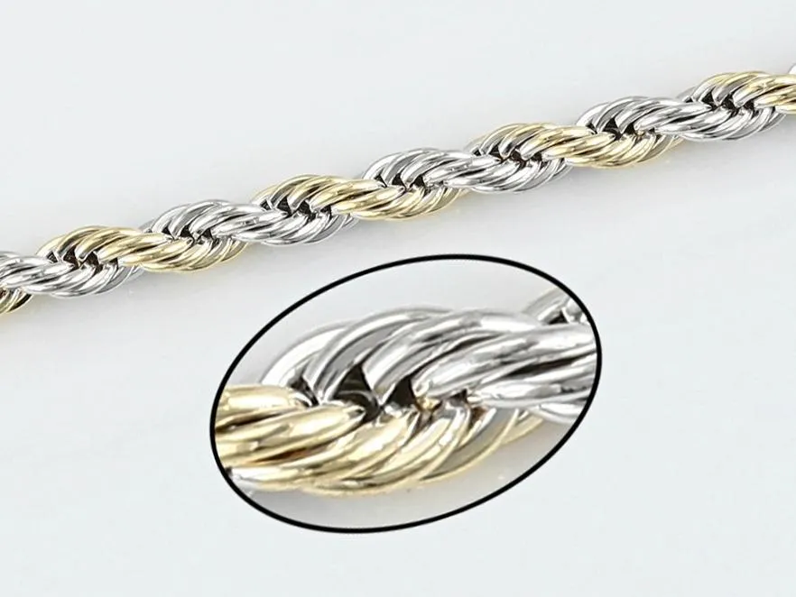 14K Gold  plated rope chain anklet bracelet