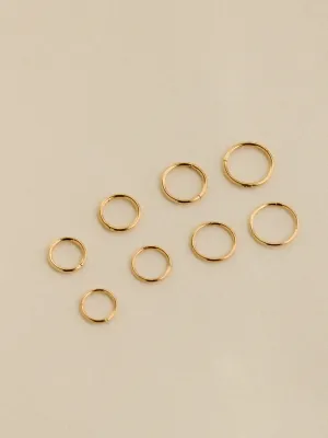 14k Hinged Pierce Hoop