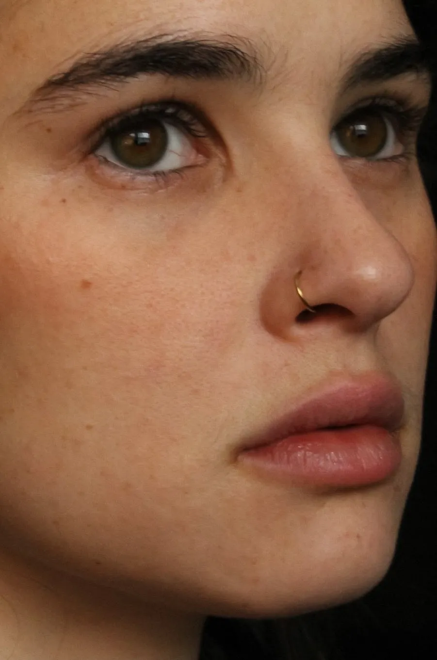 14k Hinged Pierce Hoop