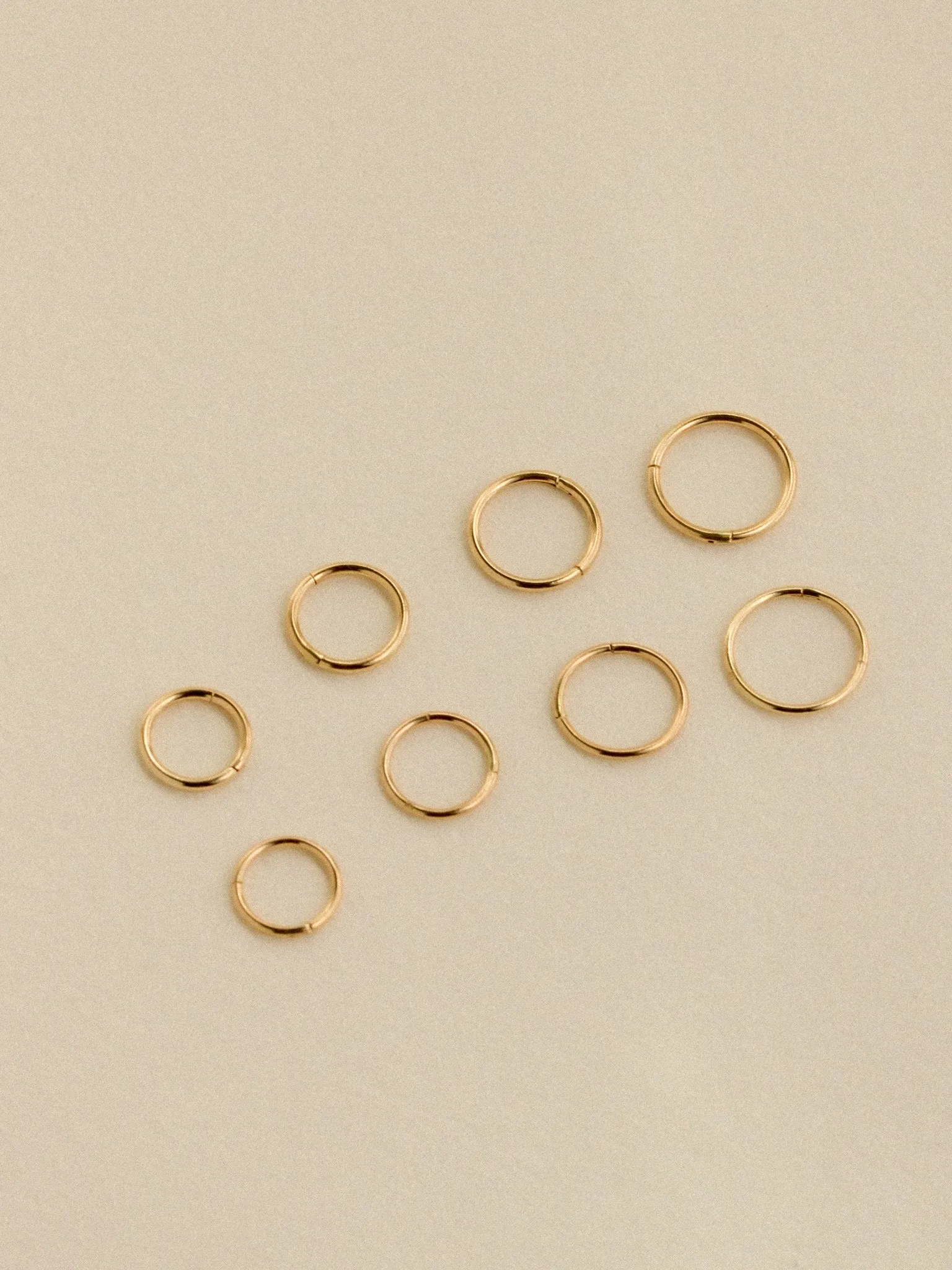 14k Hinged Pierce Hoop
