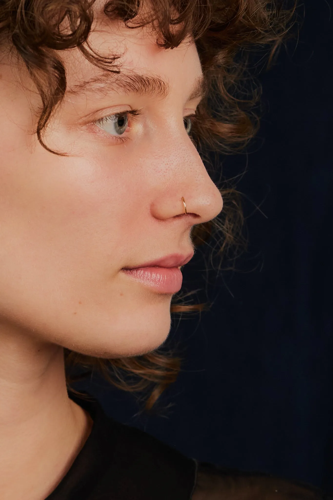 14k Hinged Pierce Hoop