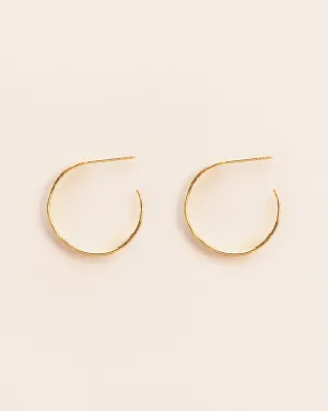 18K Simple Gold Hoops