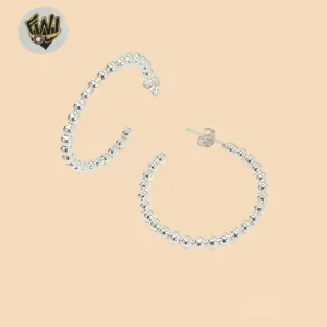 (2-4089-1) 925 Sterling Silver - Balls Half Hoops.