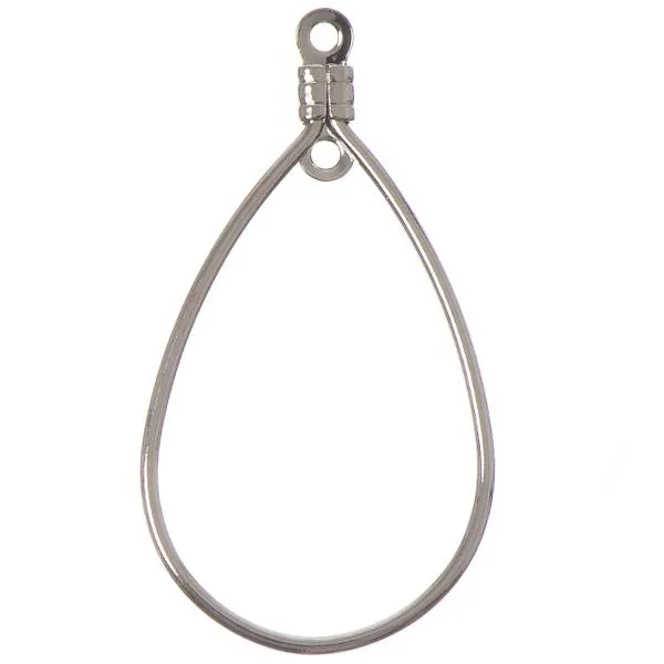 20x36mm Nickel Teardrop Hoop 50/pk