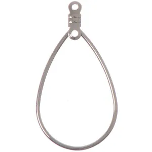 20x36mm Nickel Teardrop Hoop 50/pk