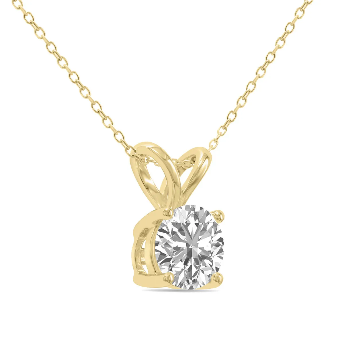 2ct tw LAB GROWN Diamond Necklace in 14kt Yellow gold