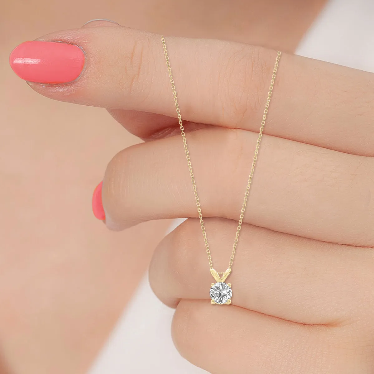 2ct tw LAB GROWN Diamond Necklace in 14kt Yellow gold