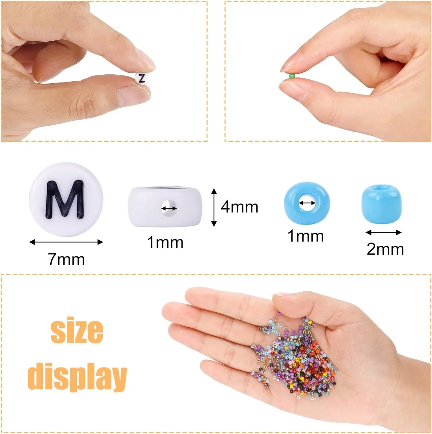 45000Pcs Glass Seed Beads for Bracelet Making Kit, 56 Colors 2Mm Small Beads for Jewelry Making, 260Pcs Letter Beads for Crafts Gifts