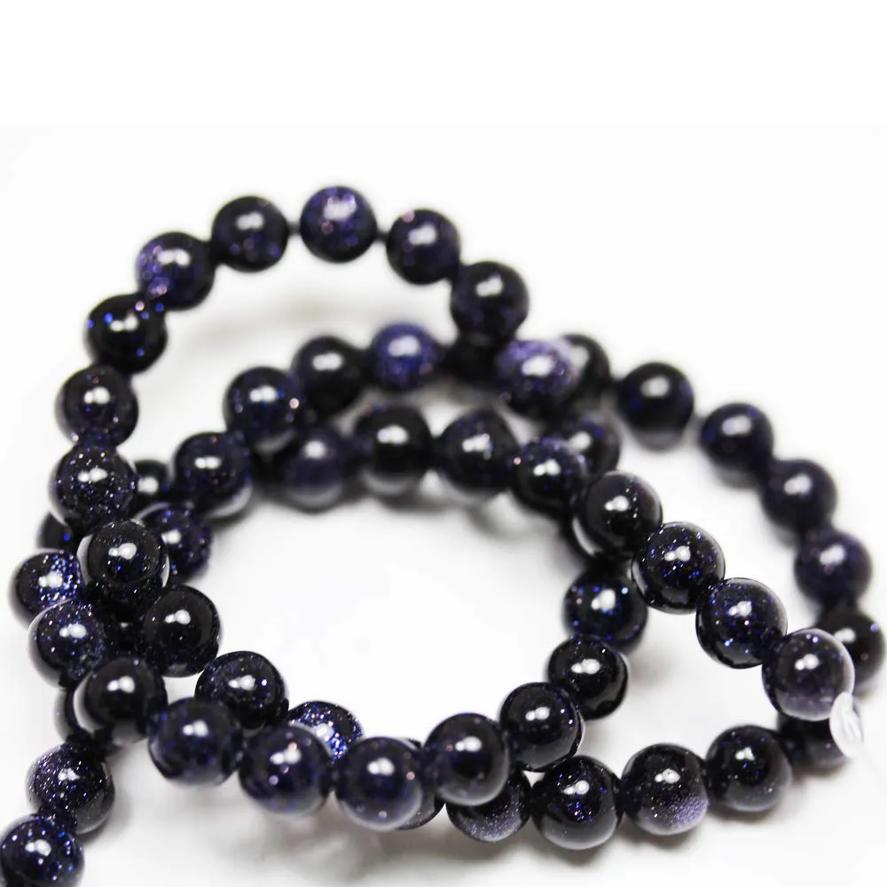 4mm Gemstone Beads for Bead Bracelet Making kit Energy Healing Crystals Jewelry Chakra Crystal Jewerly Beading Supplies Blue Sandstone 15.5inch About 90-100 Beads 4MM