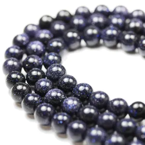 4mm Gemstone Beads for Bead Bracelet Making kit Energy Healing Crystals Jewelry Chakra Crystal Jewerly Beading Supplies Blue Sandstone 15.5inch About 90-100 Beads 4MM