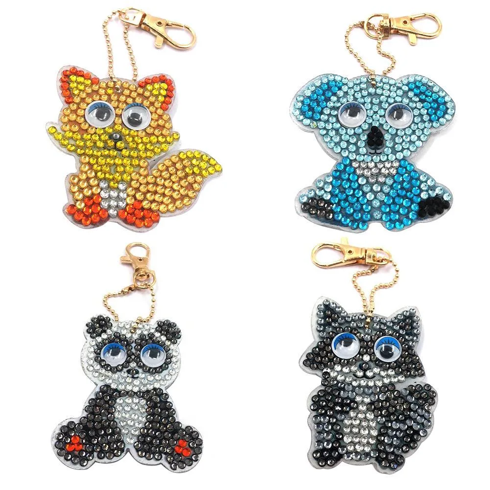 4pcs Pendants - Full Round Diamond -