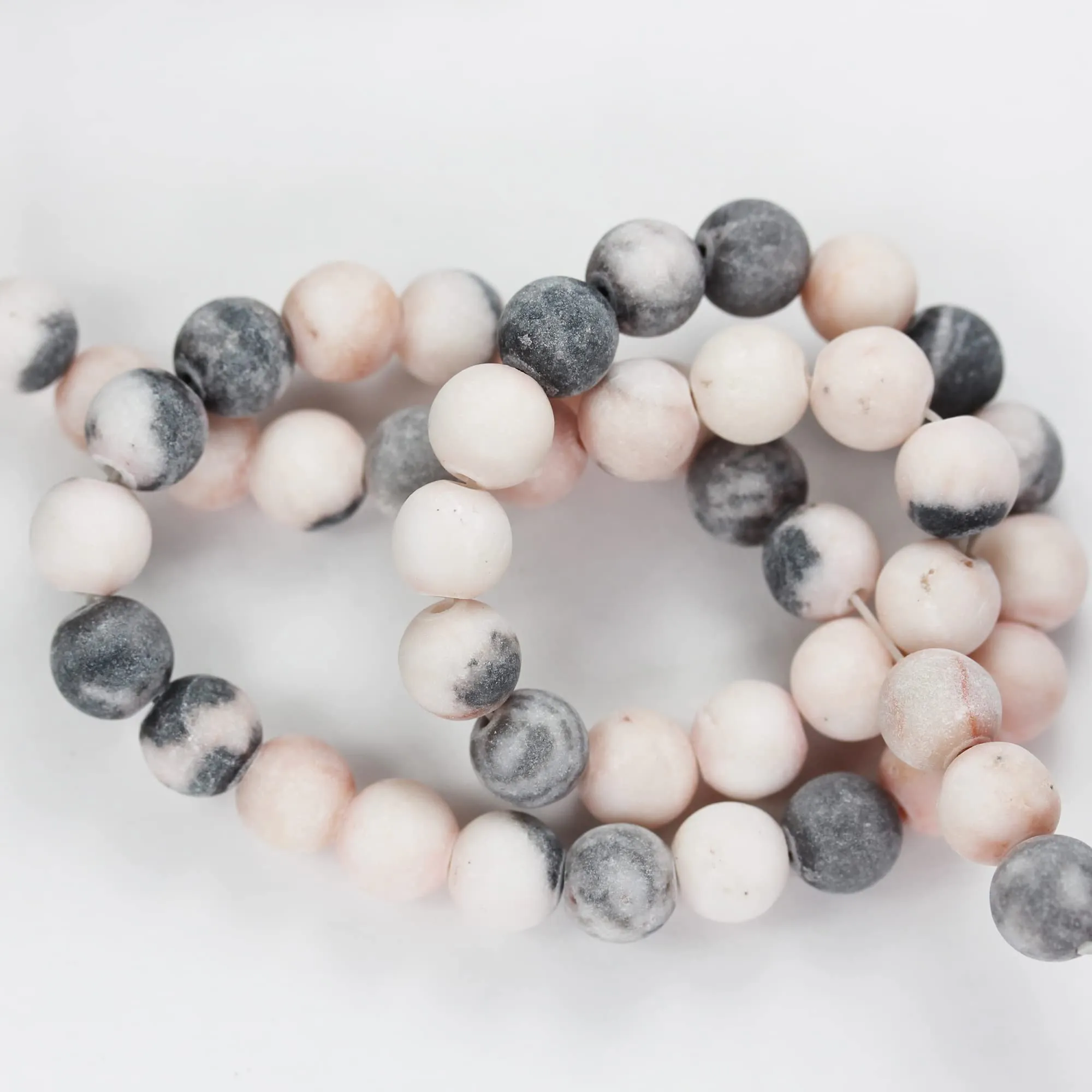 8mm Jasper Beads Natural Gemstone Beads for Making Jewelry Energy Healing Crystals Jewelry Chakra Crystal Jewerly Beading Supplies Matte Pink Zebra 8mm 15.5inch About 46-48 Beads Matte Pink Zebra Jasper