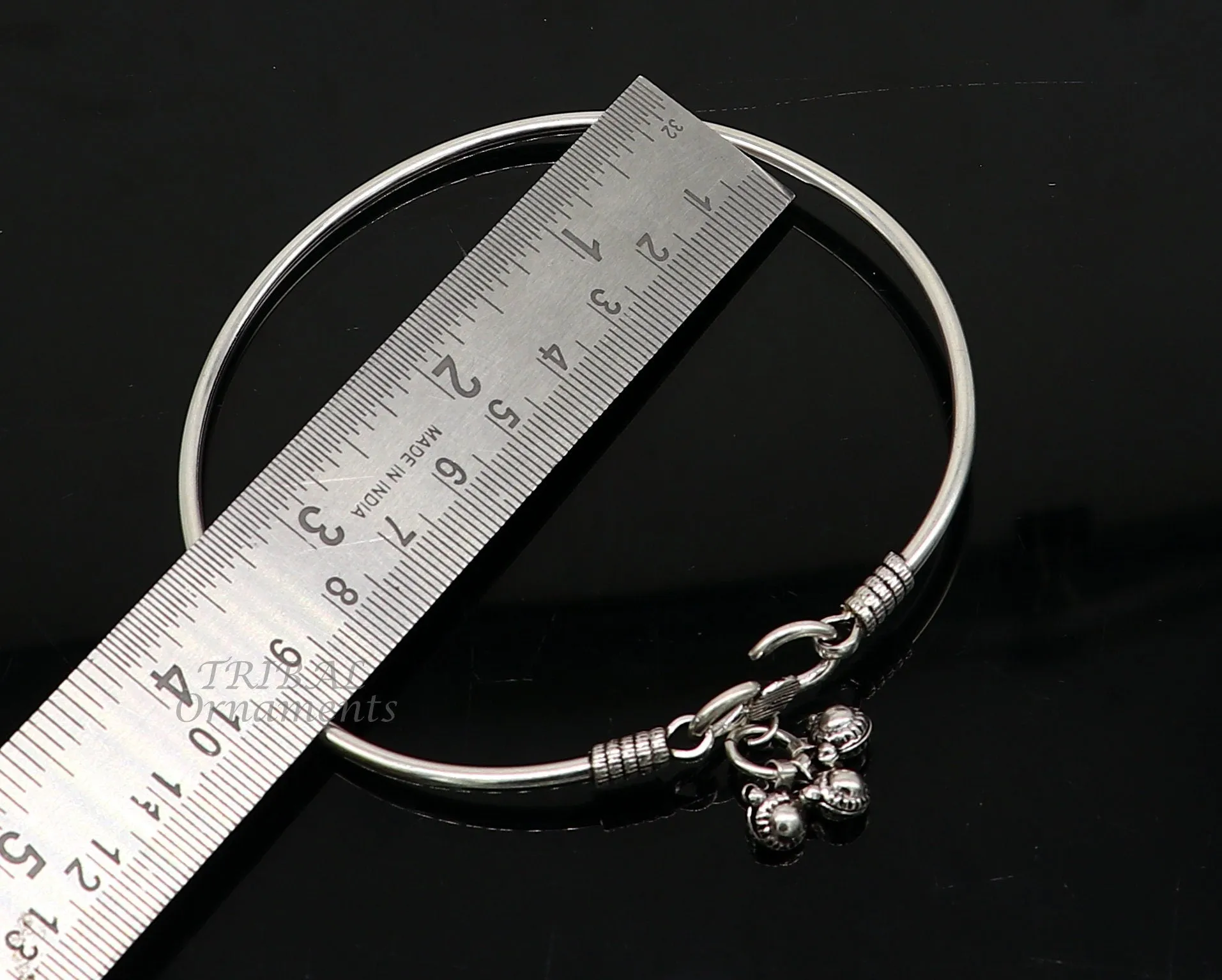 925 sterling silver handmade plain bright design gorgeous customized foot bracelet anklet kada belly dance jewelry nsfk93