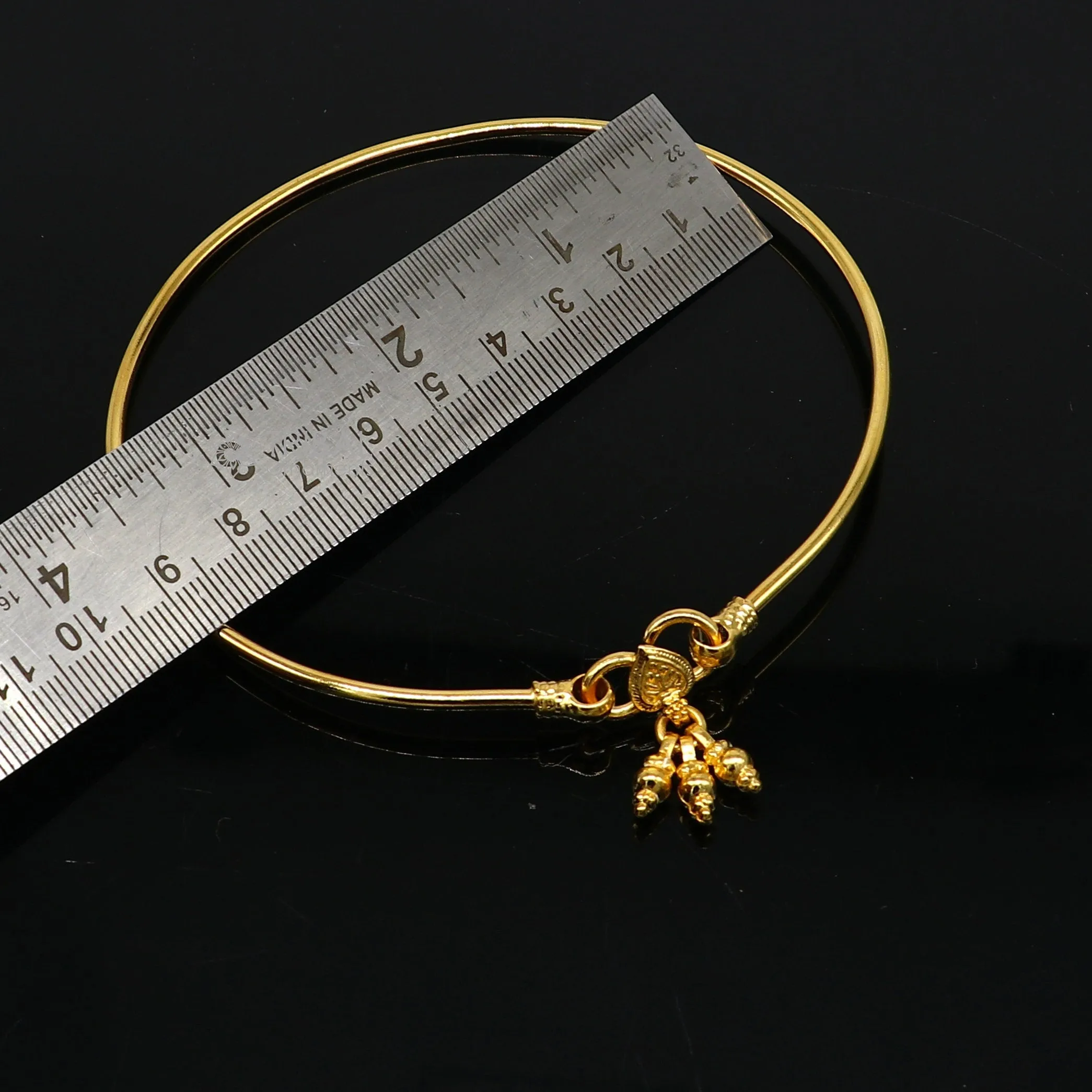 925 sterling silver handmade plain shiny design gold polished gorgeous foot bracelet ankle kada belly dance functional fancy jewelry nsfk98