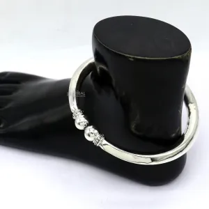 925 sterling silver handmade plain shiny design gorgeous customized foot bracelet ankle kada excellent belly dance jewelry unisex nsfk115