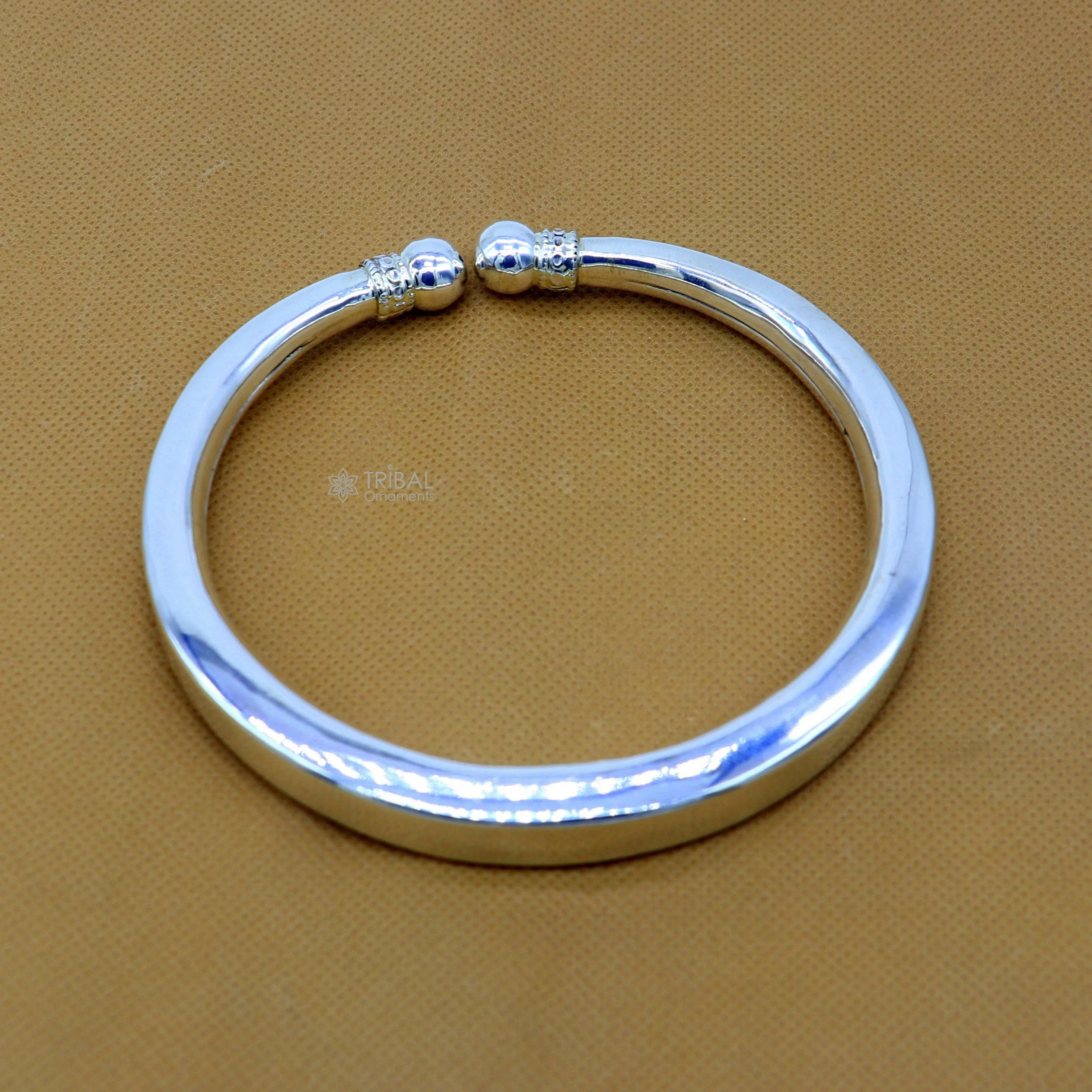 925 sterling silver handmade plain shiny design gorgeous foot bracelet ankle kada excellent ethnic tribal jewelry for unisex nsfk111