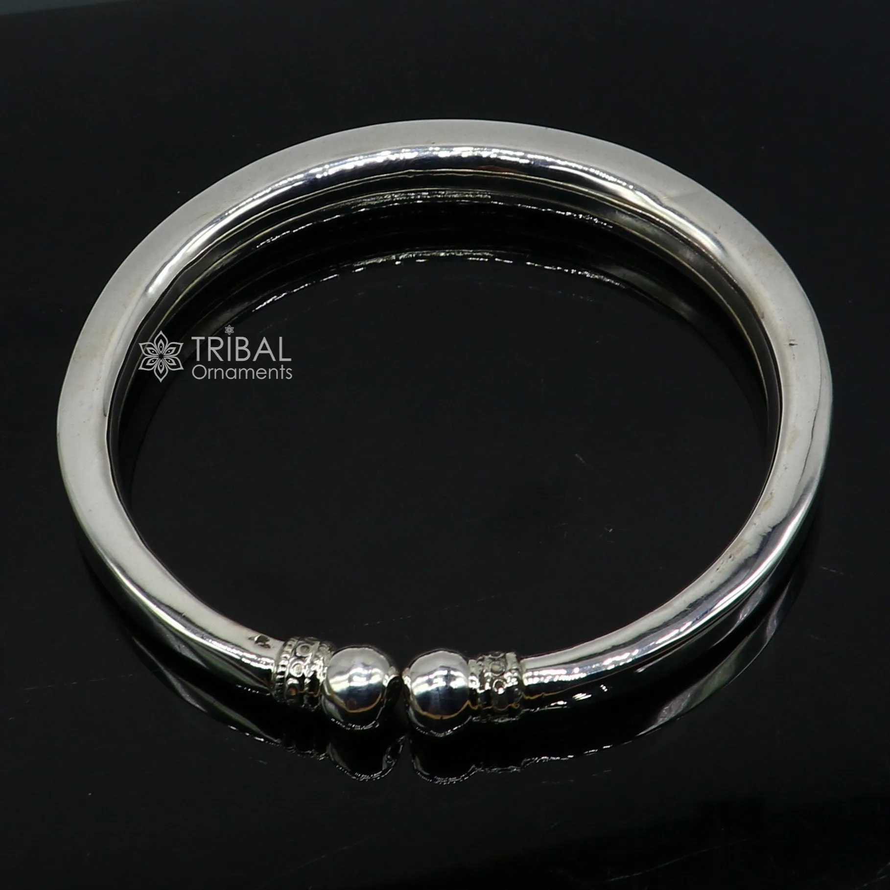 925 sterling silver handmade plain shiny design gorgeous foot bracelet ankle kada excellent ethnic tribal jewelry for unisex nsfk111