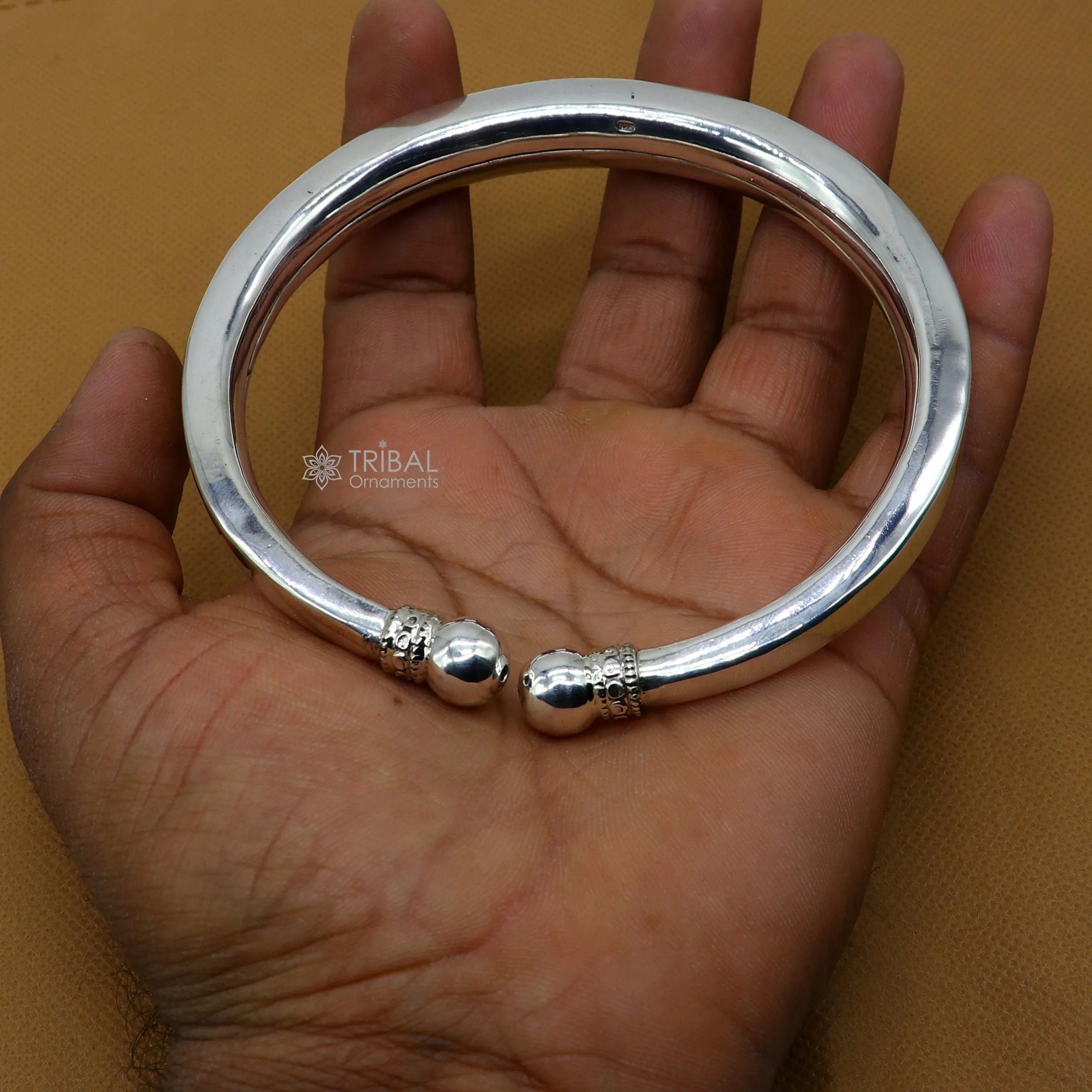 925 sterling silver handmade plain shiny design gorgeous foot bracelet ankle kada excellent ethnic tribal jewelry for unisex nsfk111