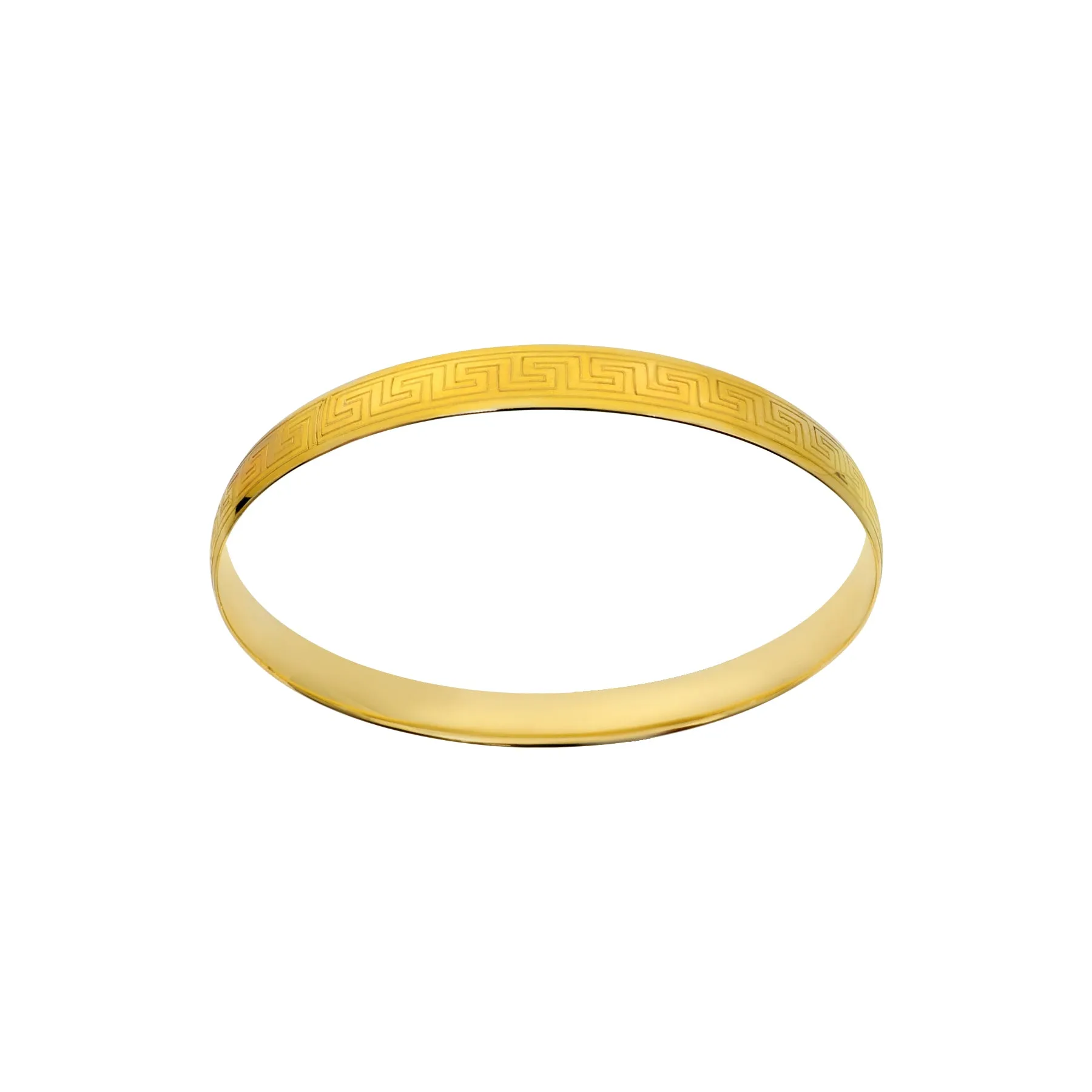 9K Yellow Gold Pattern Bangle - 20720087