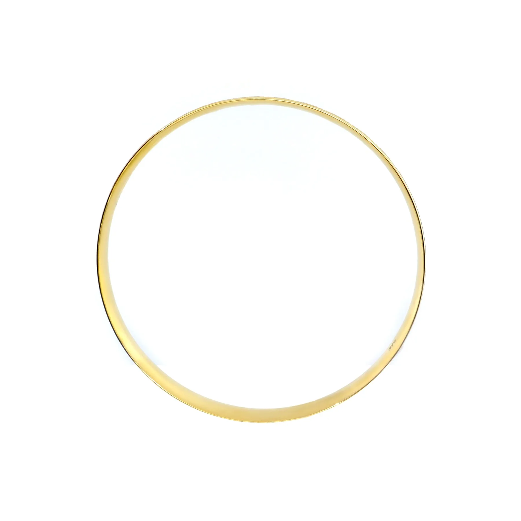 9K Yellow Gold Pattern Bangle - 20720087