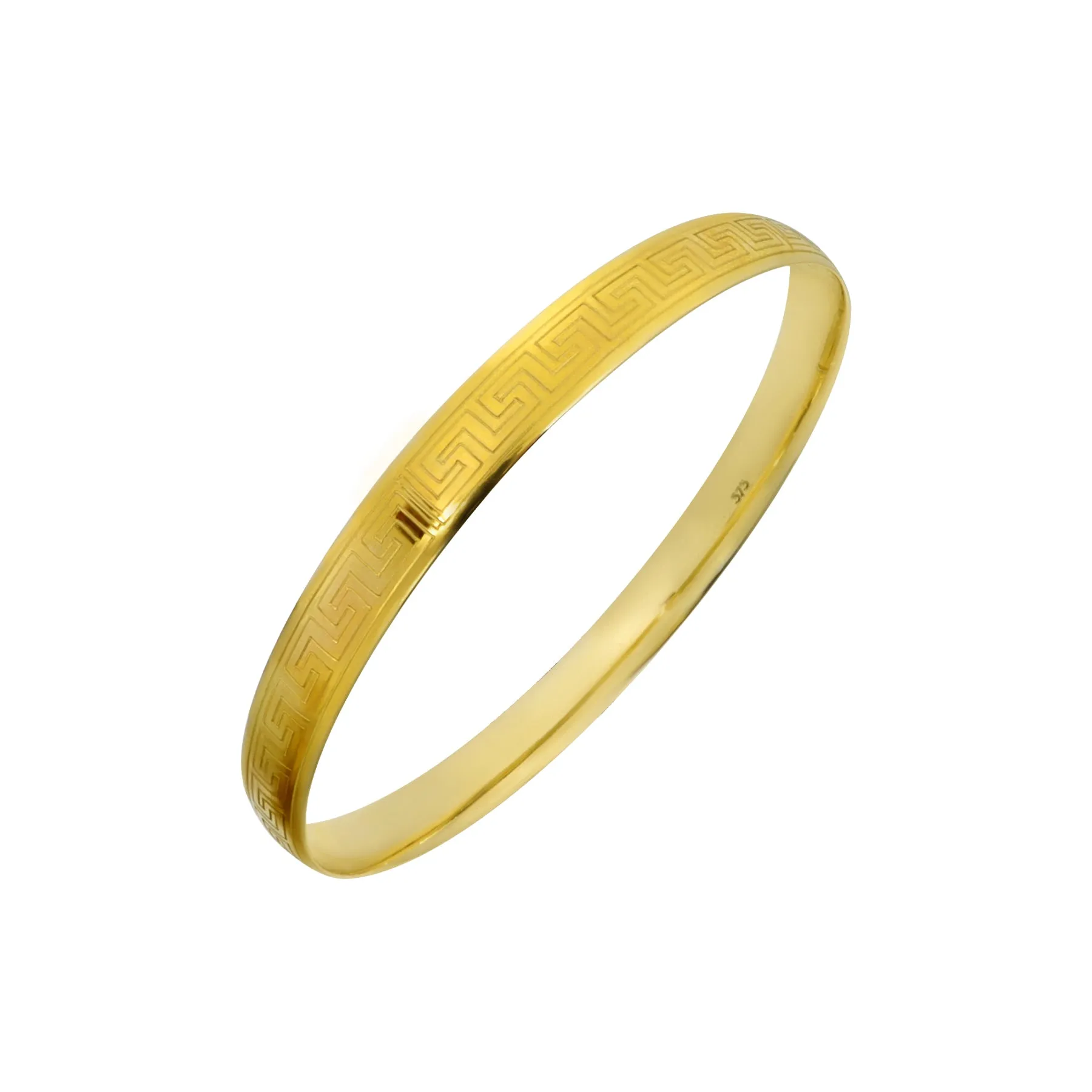 9K Yellow Gold Pattern Bangle - 20720087