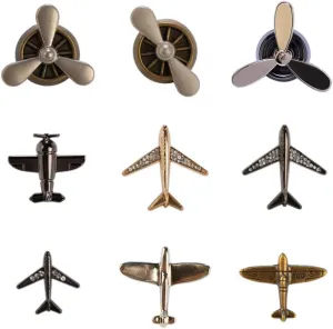 9pcs Airplane Brooch Pin for Men Women Propeller Aircraft Plane Flight Aviator Lapel Pin Backpack Hat Graduation Christmas Brooch and Pins Jewelry