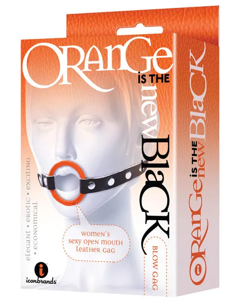 9s Orange Is The New Black Blow Gag Open Mouth Leather Gag"