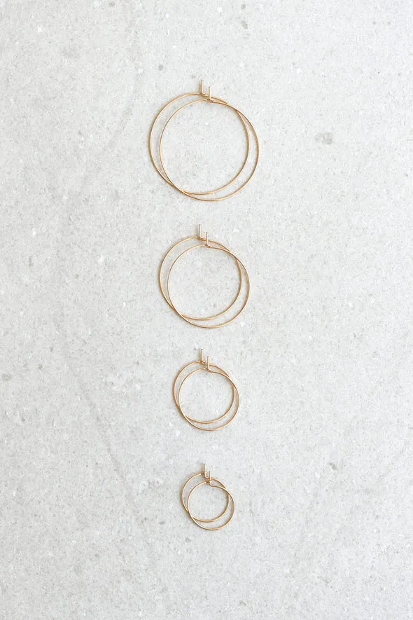 Abacus Row Simple Hoops -Medium