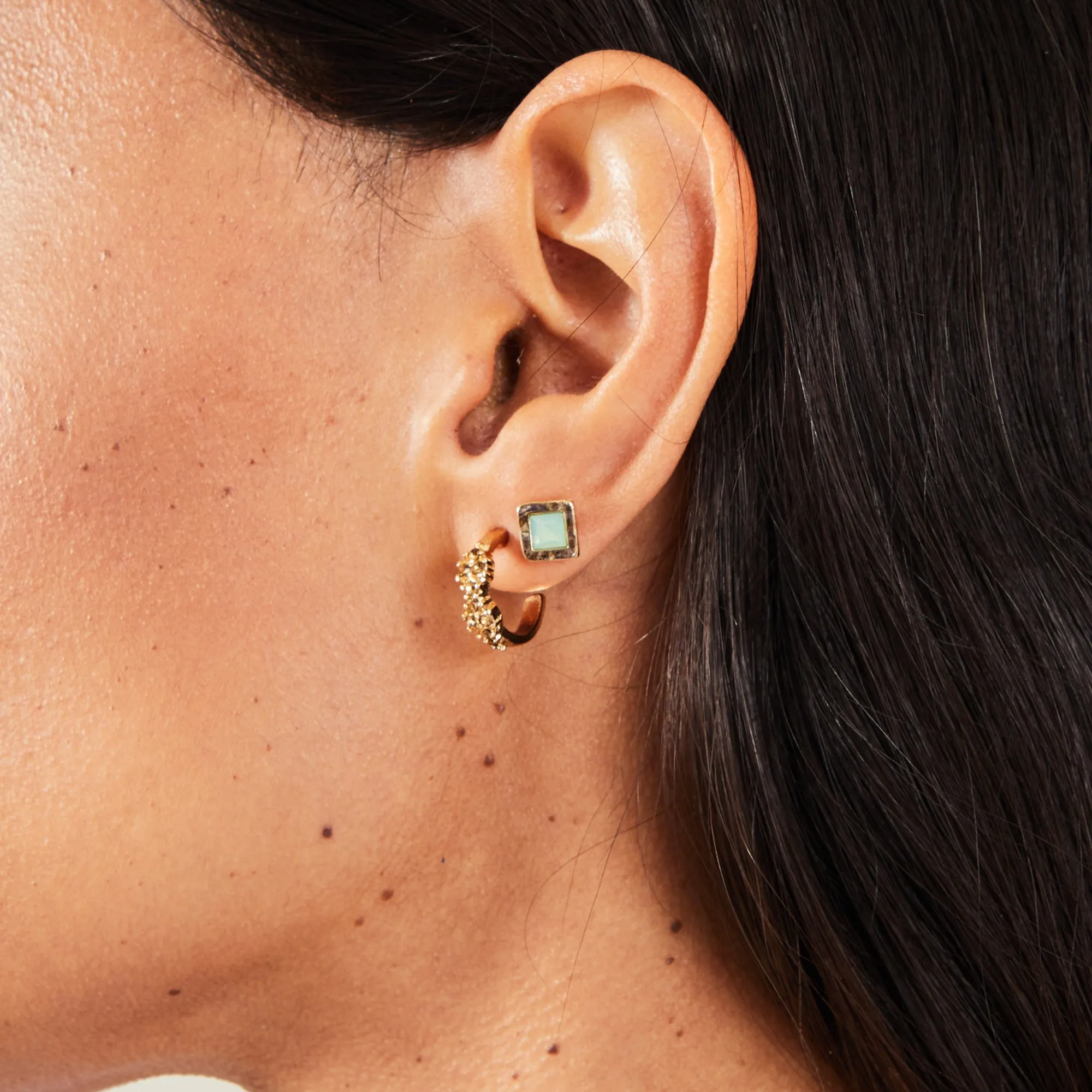 Accessorize London Women's Gold Stud And Hoop Earrings Set Of 6