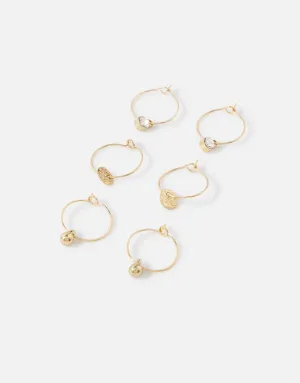 Accessorize London Women's Pack Of 3 Simple Hoop Earrings