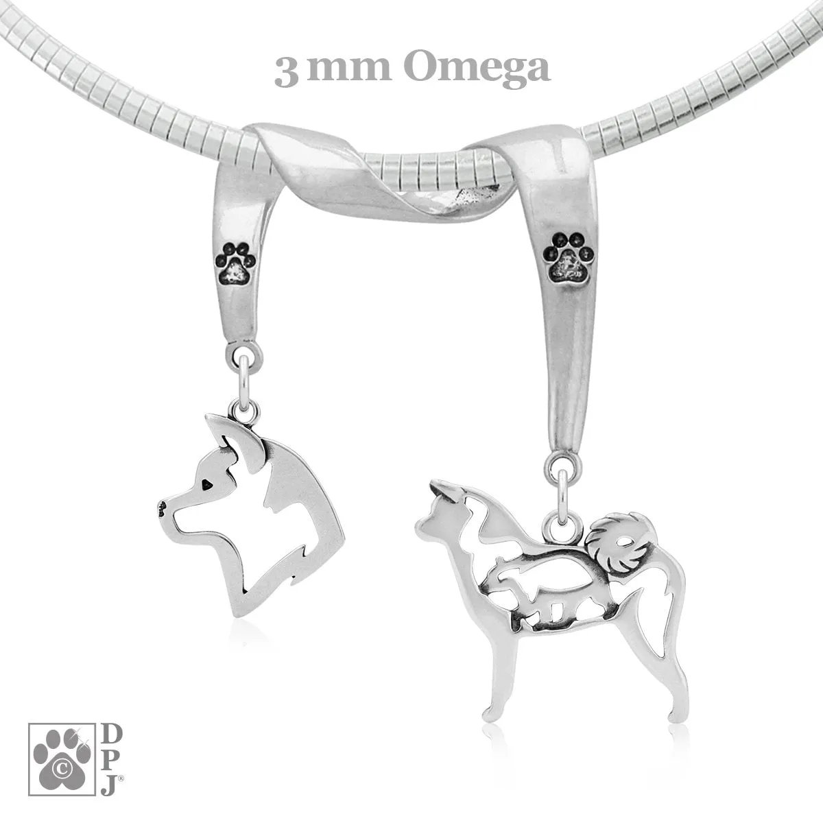 Akita, Charm Holder, Necklace