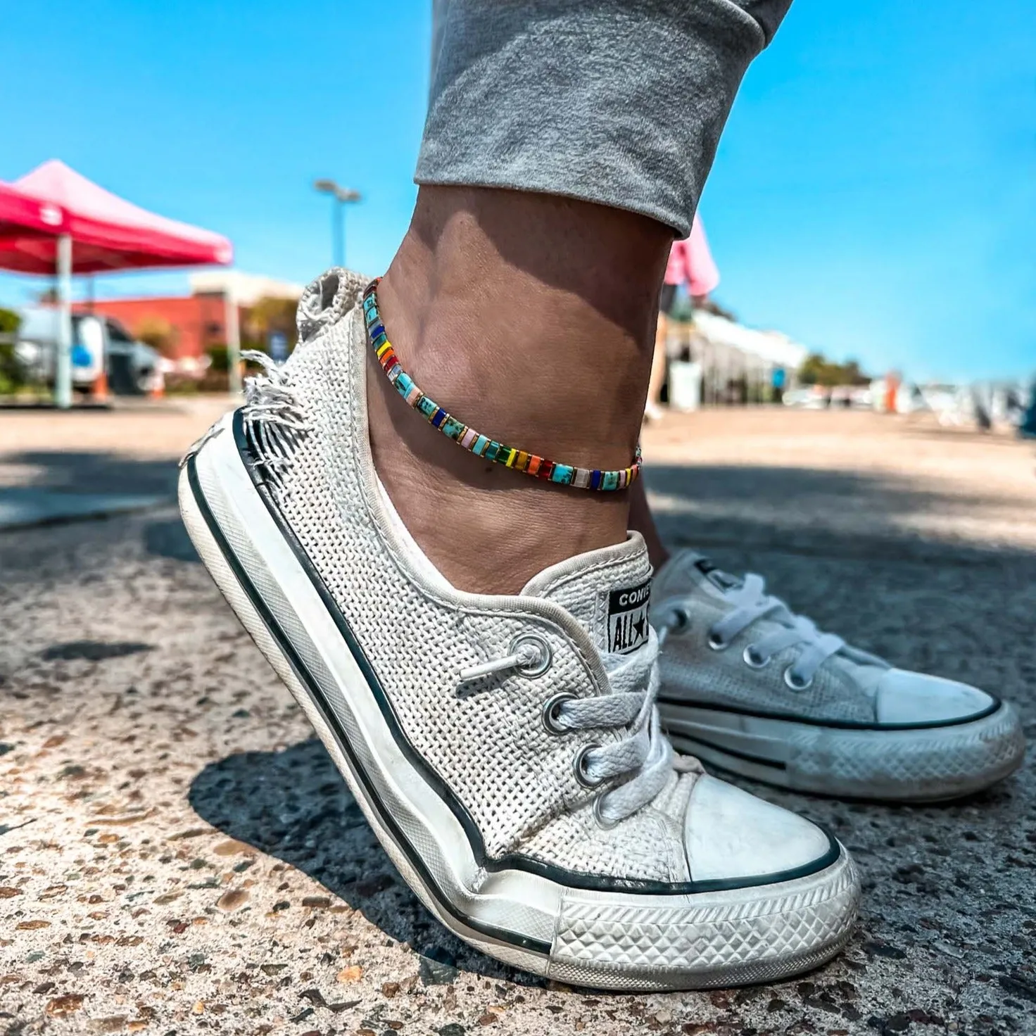 Aloha Stretch Beaded Anklet