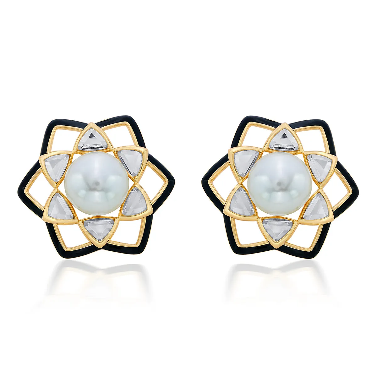 Amina Midnight Pearl Earrings