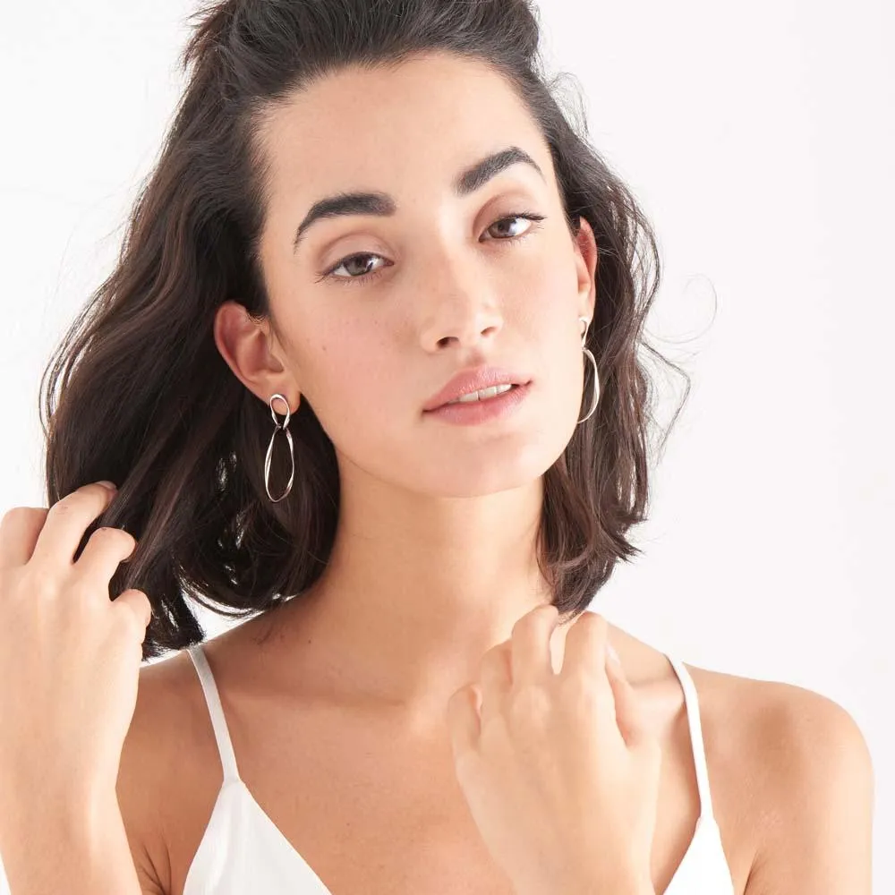 Ania Haie Swirl Nexus Earrings - Silver