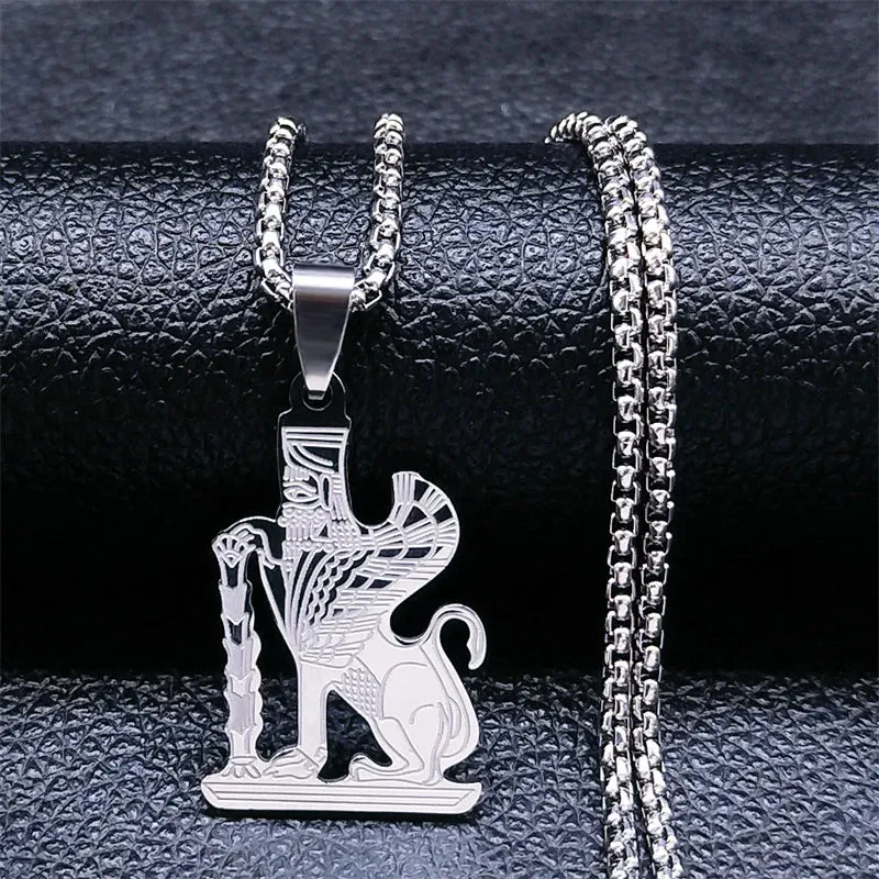 Arabic Ali Zulfiqar Sword Stainless Steel Allah Chain Necklaces Men