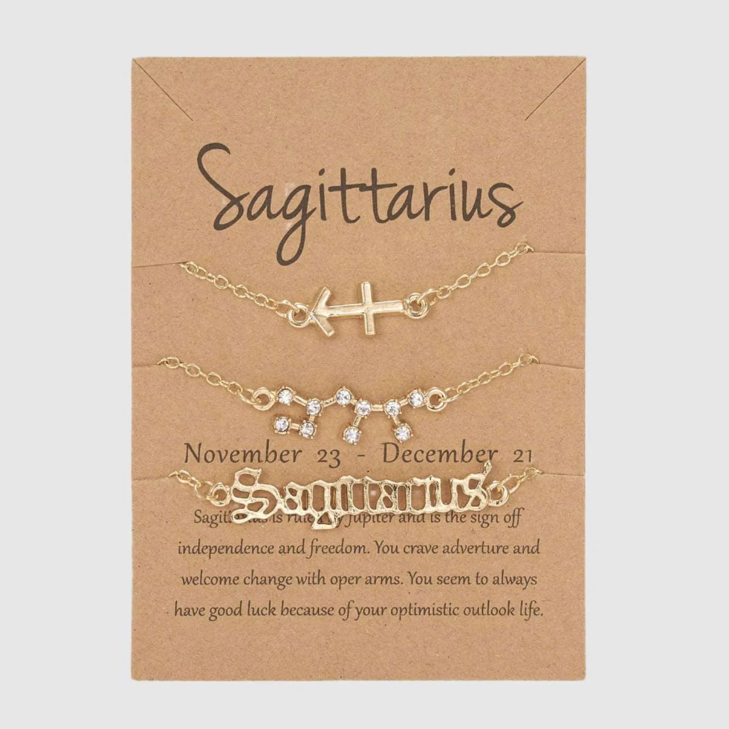 Astrological Sign Three-piece Bracelet Set