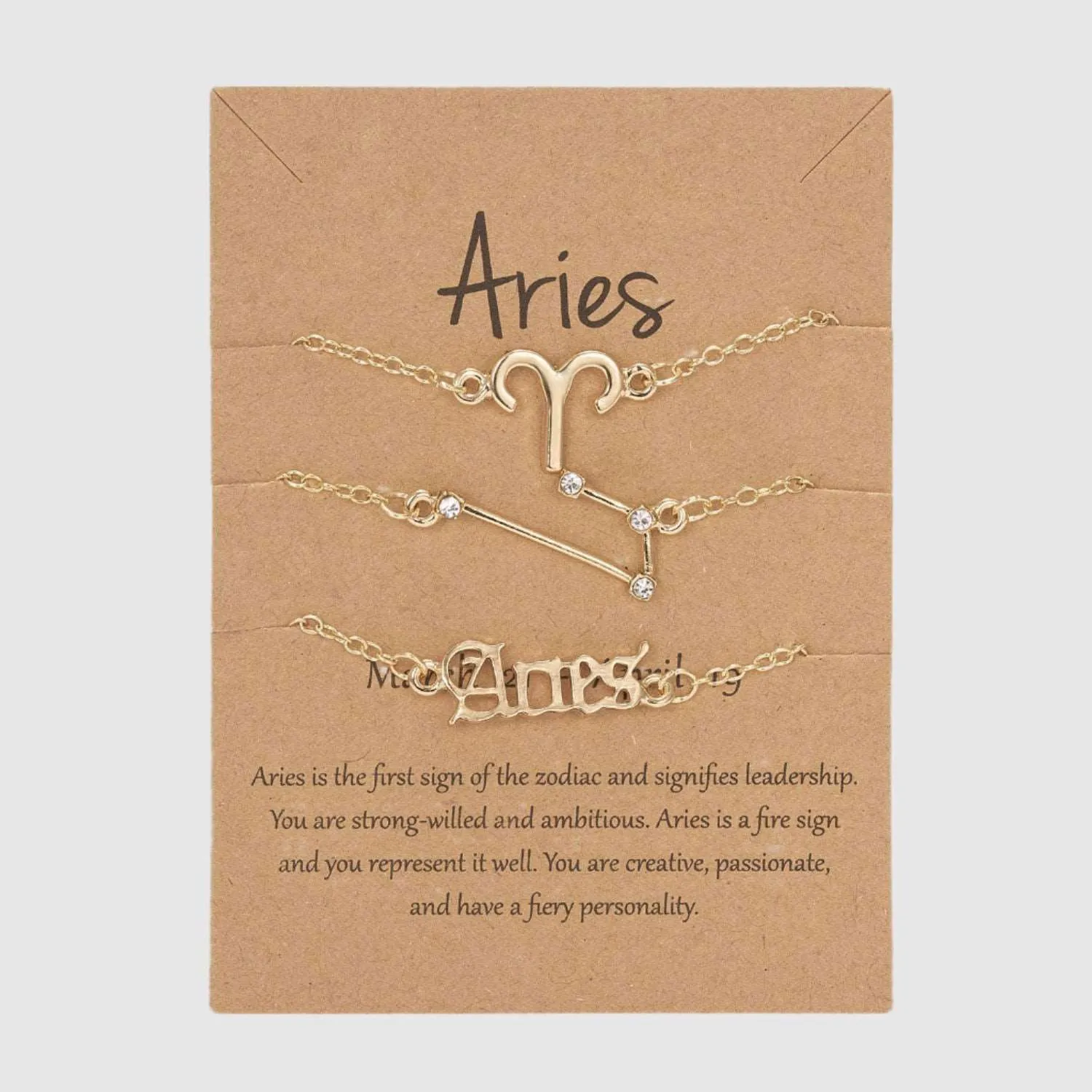 Astrological Sign Three-piece Bracelet Set