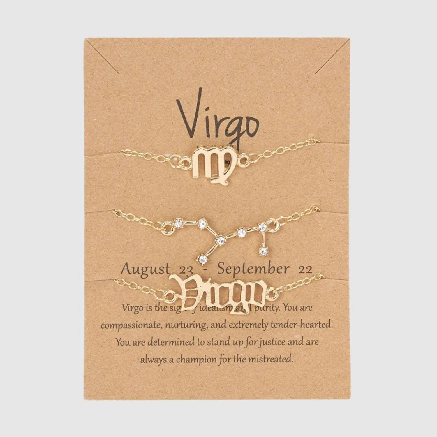 Astrological Sign Three-piece Bracelet Set