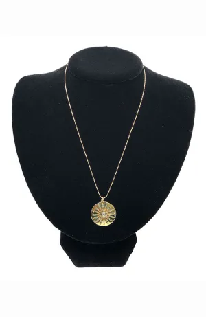 Ball Chain Neck Circle Center CZ
