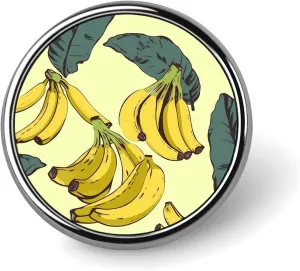 Banana Print Custom Pins for Backpacks Fashion Lapel Pin for Suits Cute Hat Button Pins for Women Men Funny Bag Badge Pin Cool Vintage Brooches for Wedding Personalized Brooch Gift