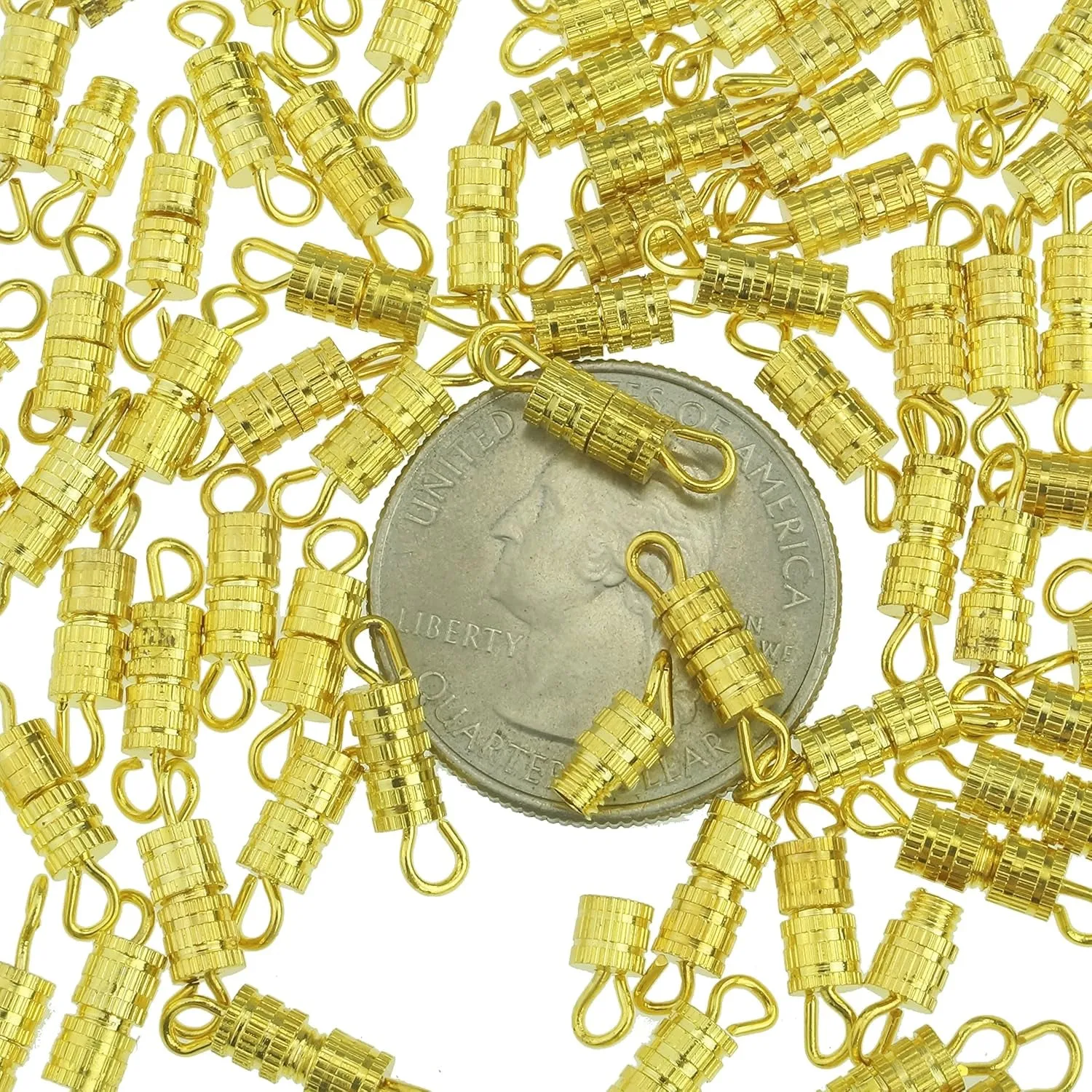 Barrel Screw-100Pcs-Screw Type Clasp 4X15Mm-10 Retail Packaging
